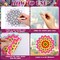 36PCS Stained Glass Mandala Window Clings Kit with 8 Markers – DIY Color Your Own Suncatchers, Holi & Diwali Rangoli Window Art Craft Set for Adults, Seniors & Beginners